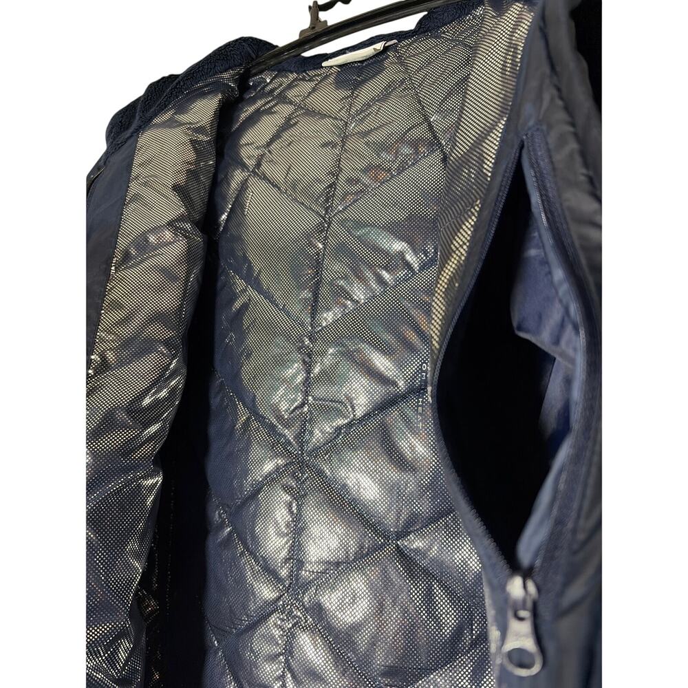 Columbia Heavenly Long Hooded Jacket Size L Navy Blue Great Condition - Picture 11 of 14